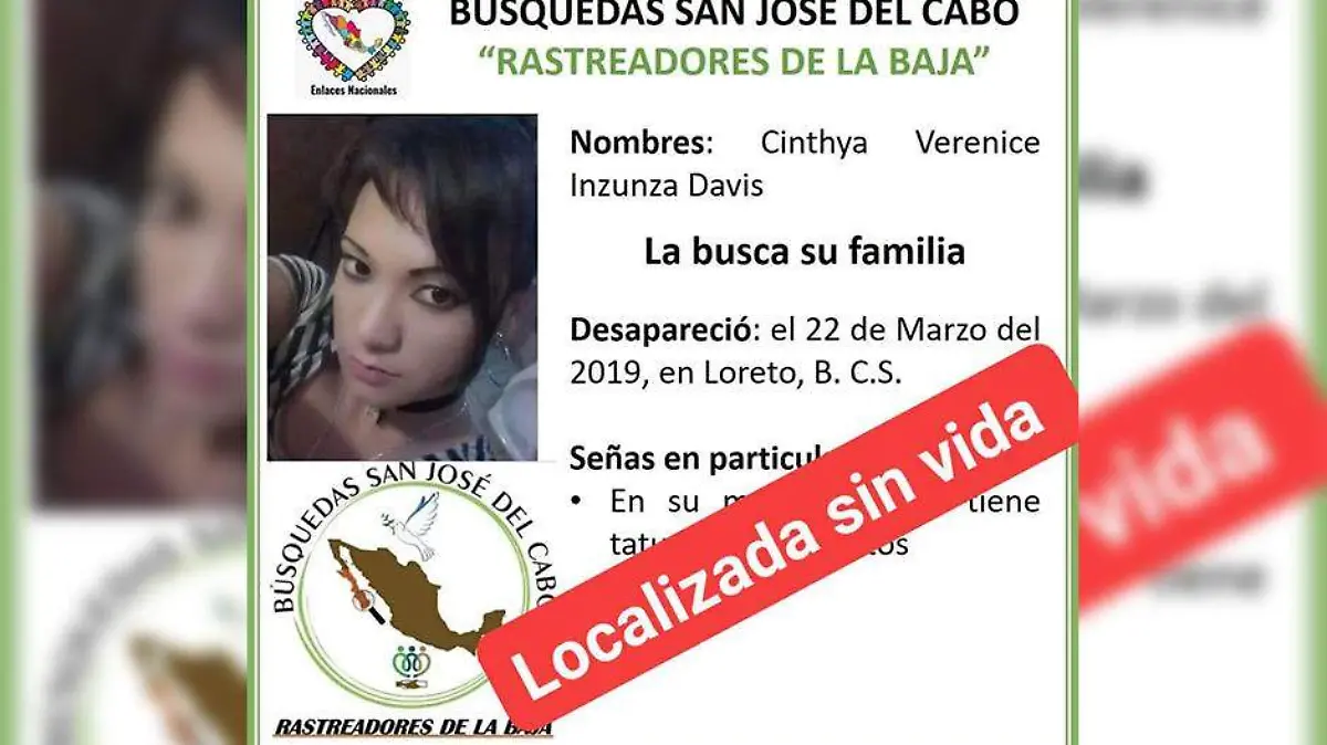 Persona localizada sin vida en Mulegé